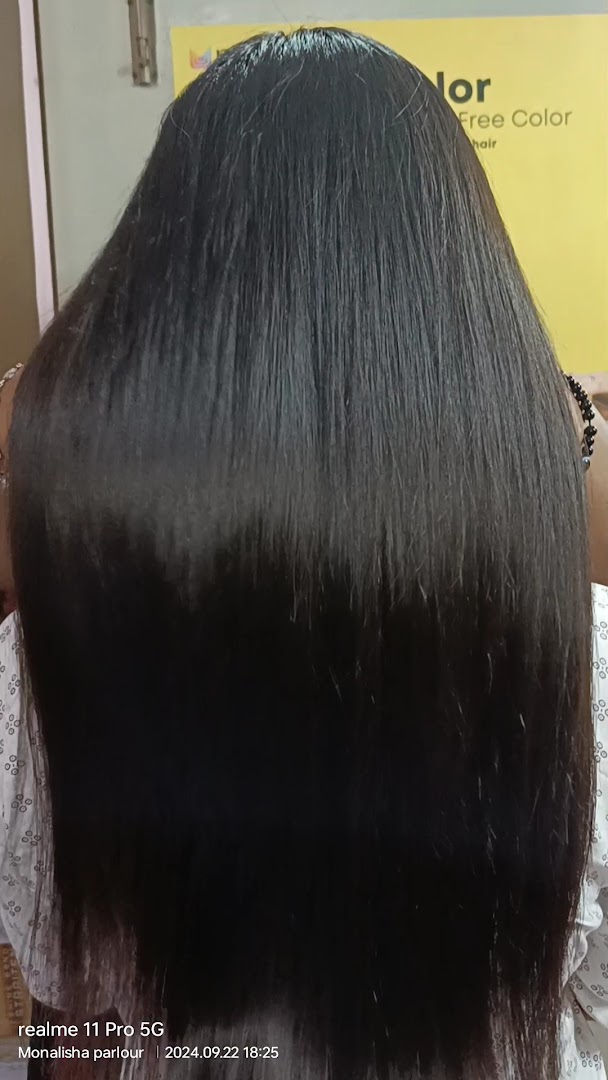 Long glossy black hair